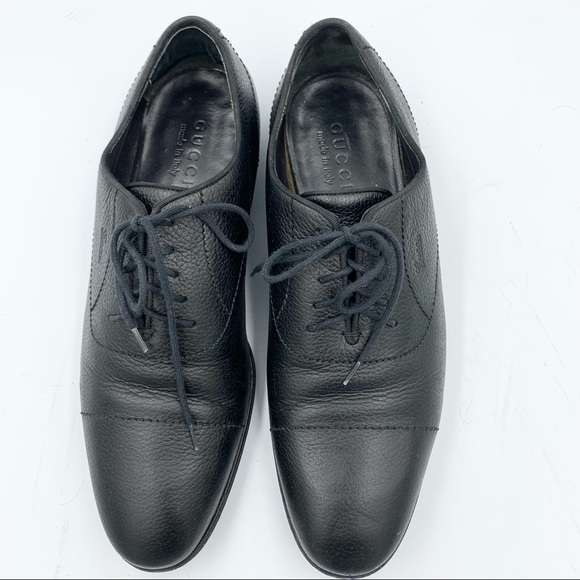 Gucci Pebbled Leather Black Oxfords Gucci 6 (US6.5) - Picture 4 of 15